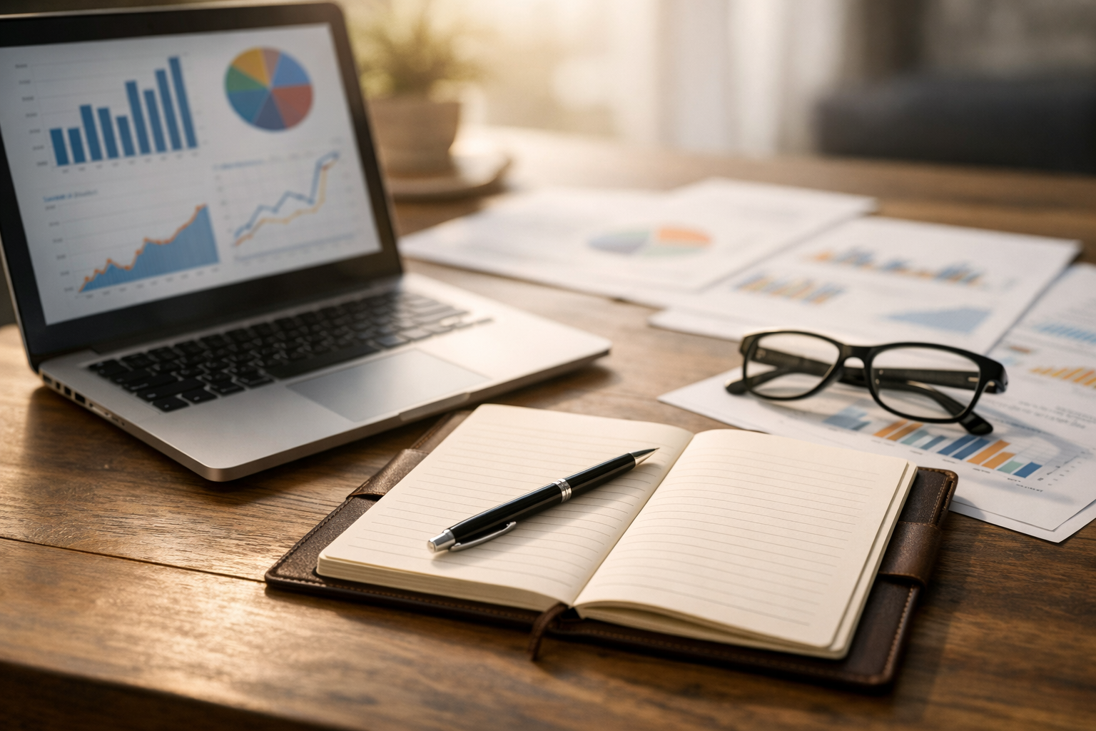 Digital transformation e consulenza aziendale con analisi dei processi e dati su scrivania operativa